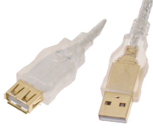 Amazon | クリア USB 2.0 Hi-Speed A to A 延長ケーブル 24